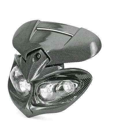 CARETA DE FARO CARBONO 4 OJOS HALOGENA - TNT - R: 448144