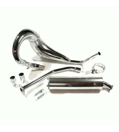 TUBO DE ESCAPE RIEJU DRAC 5 V. BUFANDA CROMADO - TURBO KIT -