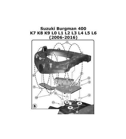 PORTAEQUIPAJE SUZUKI BUGMAN 400 0614- KAPPA - R: K531M