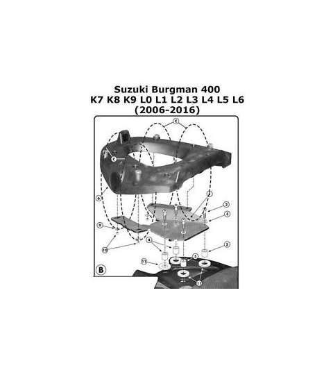 PORTAEQUIPAJE SUZUKI BUGMAN 400 0614- KAPPA - R: K531M