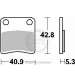 JUEGO PASTILLAS FRENO PIAGGIO MP3 125/300/400, BMW SPORT 600, - SBS - R: P209HF