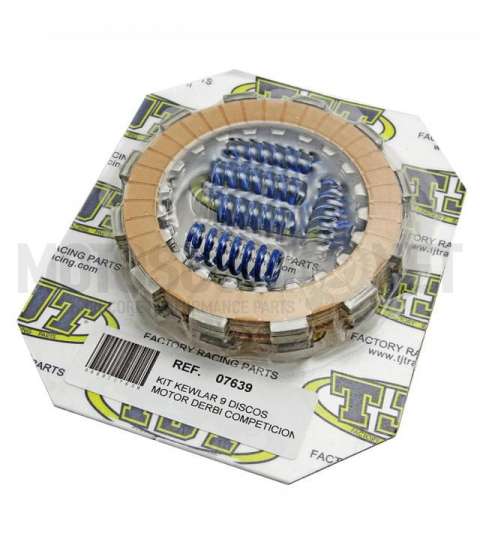 JUEGO DISCOS EMBRAGUE DERBI SENDA EURO 2 EURO 3 9 DISCOS COMPETICIÓN - TJT - R: 07639