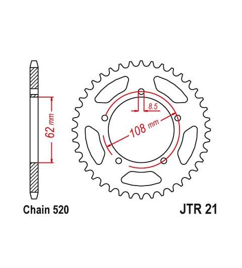 CORONA APRILIA 125 VARIOS MODELOS 40Z - JT - R: R21-40