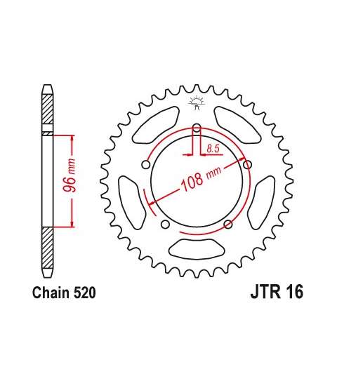 CORONA APRILIA 125 VARIOS MODELOS 40Z - JT - R: R16-40