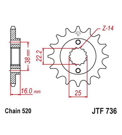 PIÑON DE ARRASTRE DUCATI 800/851/888 VARIOS MODELOS 15Z - JT - R: F736-15