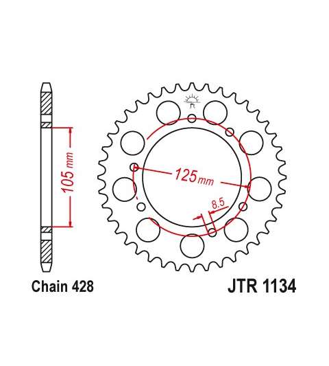 CORONA DERBI 125 VARIOS MODELOS 52Z - JT - R: R1134-52