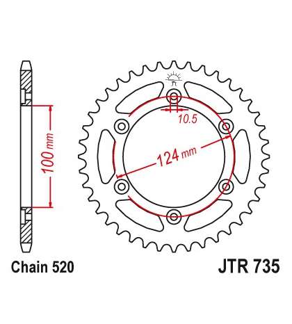 CORONA DUCATI 620 VARIOS MODELOS 46Z - JT - R: R735-46
