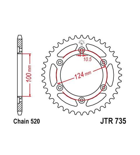 CORONA DUCATI 800/851/900 VARIOS MODELOS 39Z - JT - R: R735-39