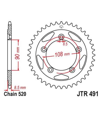 CORONA DUCATI 851/906 VARIOS MODELOS 38Z - JT - R: R491-38