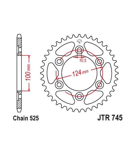 CORONA DUCATI 1000 VARIOS MODELOS 39Z - JT - R: R745-39