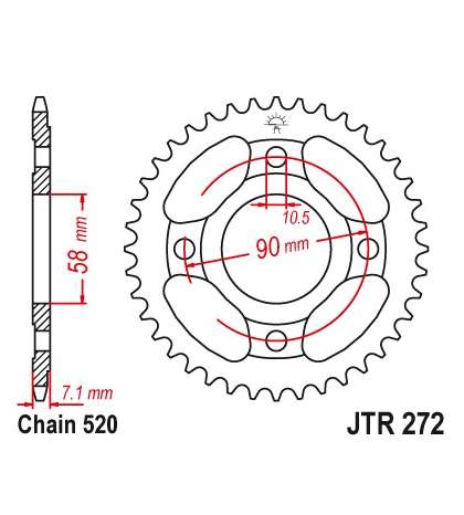 CORONA HONDA 250 VARIOS MODELOS 31Z - JT - R: R272-31