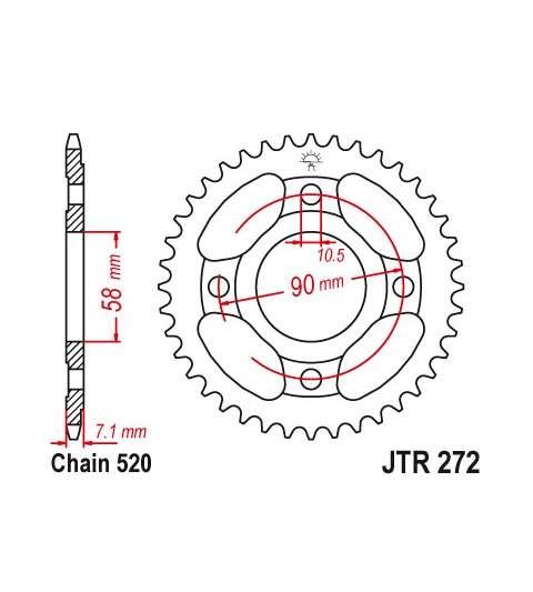 CORONA HONDA 250 VARIOS MODELOS 31Z - JT - R: R272-31