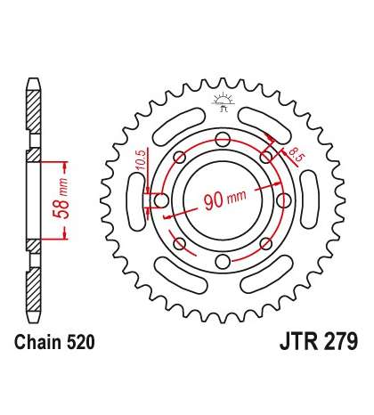 CORONA HONDA 250 VARIOS MODELOS 33Z - JT - R: R279-33