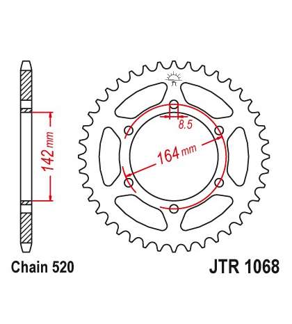 CORONA HYOSUNG 250 VARIOS MODELOS 46Z - JT - R: R1068-46