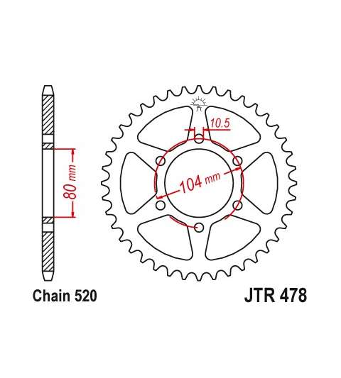 CORONA KAWASAKI 650 VARIOS MODELOS 46Z - JT - R: R478-46
