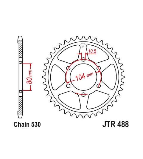 CORONA KAWASAKI 900 VARIOS MODELOS 44Z - JT - R: R488-44