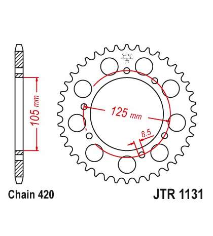 CORONA MOTOR HISPANIA 50 VARIOS MODELOS 52Z - JT - R: R1131-52