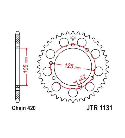 CORONA MOTOR HISPANIA 50 VARIOS MODELOS 52Z - JT - R: R1131-52