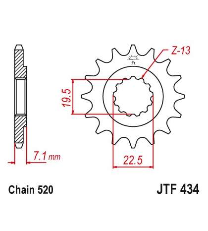 PIÑON DE ARRASTRE SUZUKI 250 VARIOS MODELOS 14Z - JT - R: F434-14