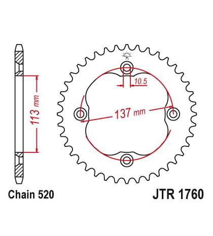 CORONA SUZUKI 450 VARIOS MODELOS 36Z - JT - R: R1760-36