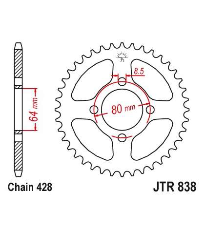 CORONA YAMAHA 125 VARIOS MODELOS 43Z - JT - R: R838-43