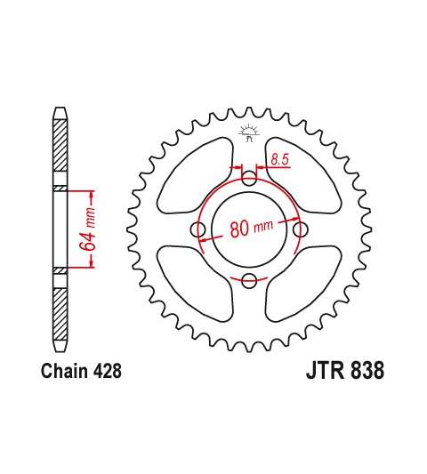 CORONA YAMAHA 125 VARIOS MODELOS 43Z - JT - R: R838-43