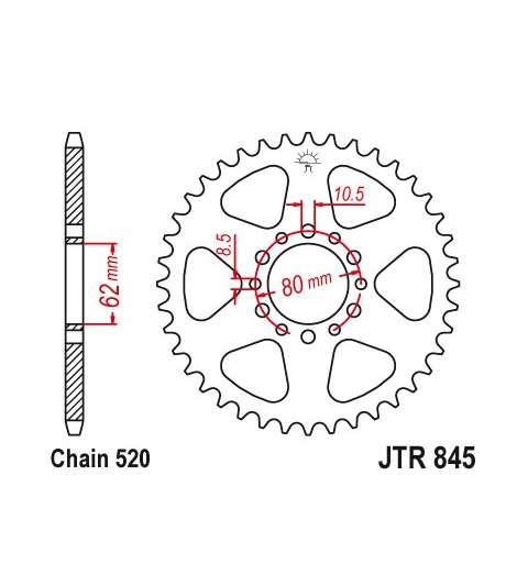 CORONA YAMAHA 250 VARIOS MODELOS 40Z - JT - R: R845-40
