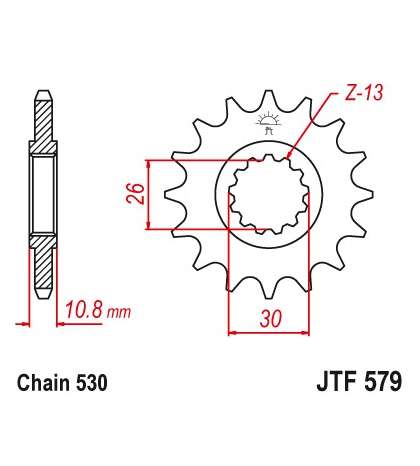 PIÑON DE ARRASTRE YAMAHA 1000 VARIOS MODELOS 16Z - JT - R: F579-16