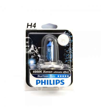 LÁMPARA H4 12V 60/55W P43T. COLOR AZUL (EFECTO XENON) - PHILIPS R: 2012342BV