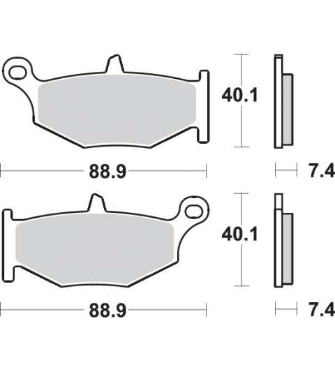 JUEGO PASTILLAS FRENO SUZUKI GSX-R 600 06/10 - SBS - R: P833HF