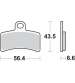 JUEGO PASTILLAS FRENO GAS GAS ROOKIE 50, PAMPERA 125 - SBS - R: P815HF