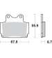 JUEGO PASTILLAS FRENO YAMAHA TZR 80,125 / FZR 400 - SBS - R: P570HF