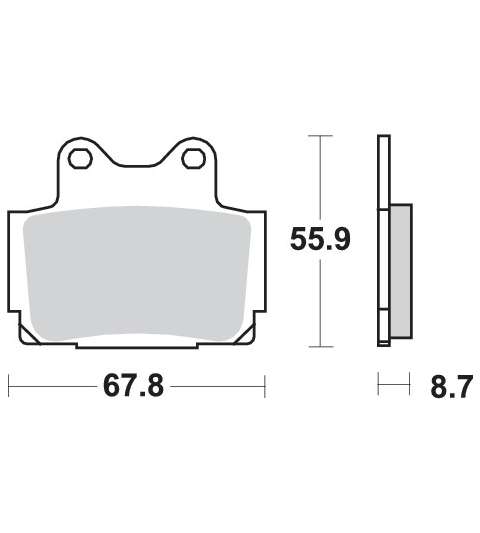 JUEGO PASTILLAS FRENO YAMAHA TZR 80,125 / FZR 400 - SBS - R: P570HF