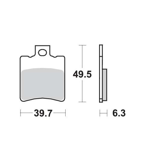 JUEGO PASTILLAS FRENO BENELLI VELVET 125 - SBS - R: P123HM