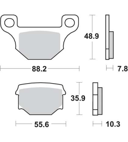 PASTILLAS FRENO RIEJU SUPERMOTARD 50, TGB BULLET 125 - SBS - R: P203HM