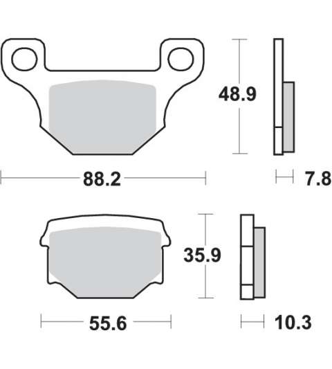 PASTILLAS FRENO RIEJU SUPERMOTARD 50, TGB BULLET 125 - SBS - R: P203HM