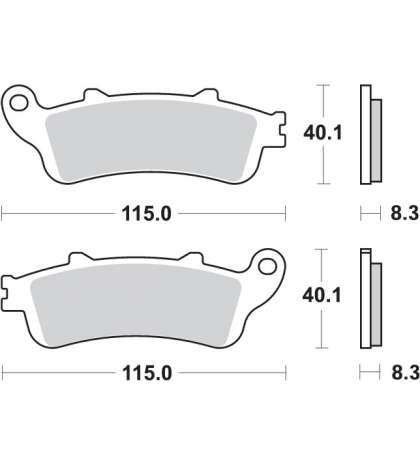 JUEGO PASTILLAS HONDA FORZA 250, SILVER WING 400 - SBS - R: P156HM