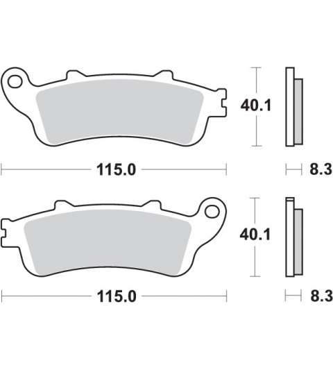 JUEGO PASTILLAS HONDA FORZA 250, SILVER WING 400 - SBS - R: P156HM