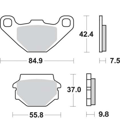 JUEGO PASTILLAS KYMCO 4 T. R16 EURO 3 - SBS - R: P135HM