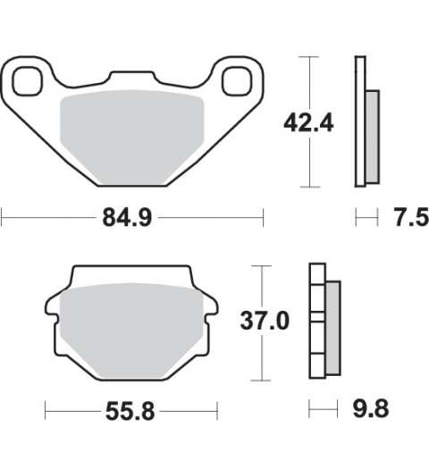 JUEGO PASTILLAS KYMCO 4 T. R16 EURO 3 - SBS - R: P135HM