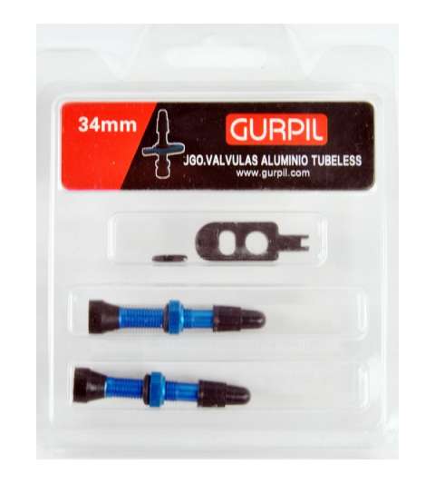 JUEGO 2 VÁLVULAS FV TUB. ALUMINIO AZUL 34MM - GURPIL - R: 31671