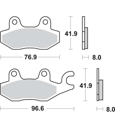 JUEGO PASTILLAS FRENO KYMCO PEOPLE 250, SUZUKI BURGMAN 400 - SBS - R: P134HM