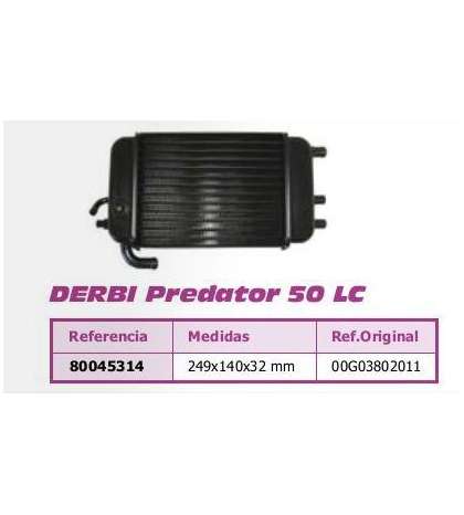 RADIADOR DERBI PREDATOR 50 LC R: 80045314