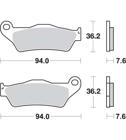 JUEGO PASTILLAS FRENO APRILIA SM 125, KTM GS 125 SINTER - SBS - R: P671HS