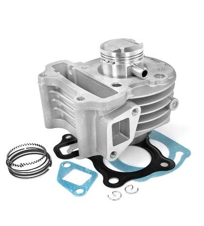 CILINDRO SCOOT HIERRO ADAPT. PEUGEOT KISBEE / DJANGO / SYM FIDDLE / ORBIT 50CC 4TPS (ASSE PISTONE 10mm) - TNT - R: 030317E