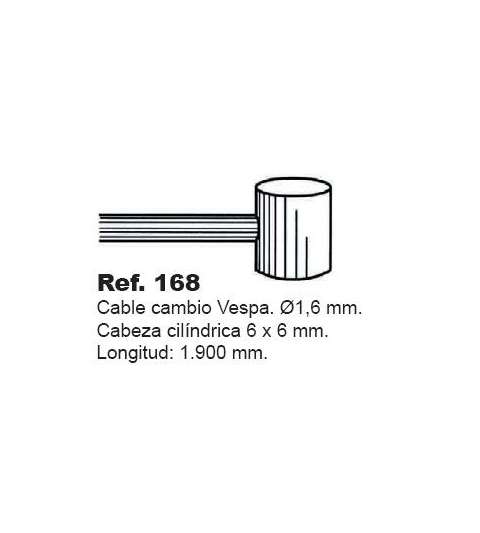 CABLE CAMBIO VESPA CALIDAD STANDART R: 168