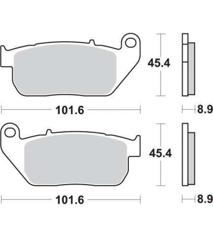 JUEGO PASTILLAS FRENO SINTER HARLEY DAVIDSON SPORTSTER 883 R: P807HS