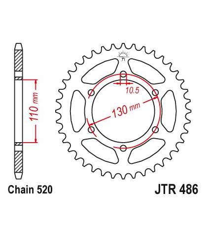 CORONA DE ARRASTRE KAWASAKI/YAMAHA VARIOS MODELOS 42 Z. JT R: R486 42
