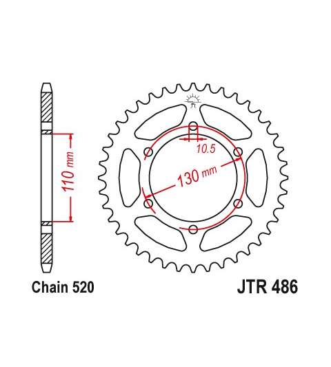 CORONA DE ARRASTRE KAWASAKI/YAMAHA VARIOS MODELOS 42 Z. JT R: R486 42