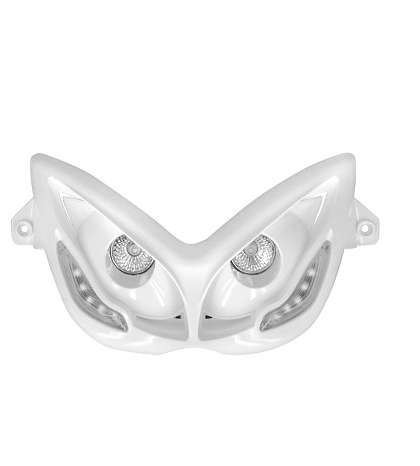 DOBLE OPTICA TNT 2 BOMBILLAS HALOGENE + LEDS BLANCA EYELIGHT NITRO/AEROX BLANCA R: 201303